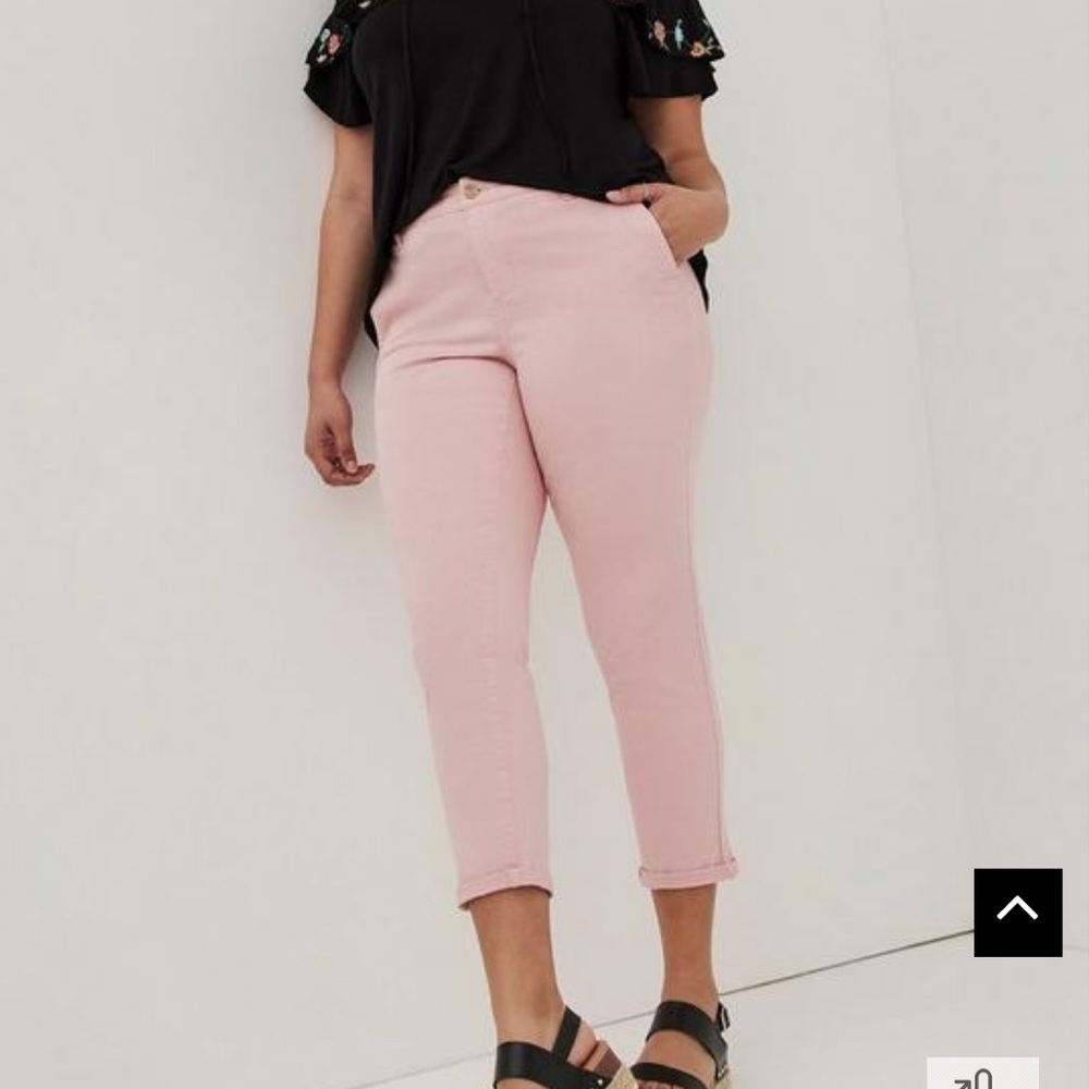 EUC Crop Skinny Stretch Chino Twill Pant